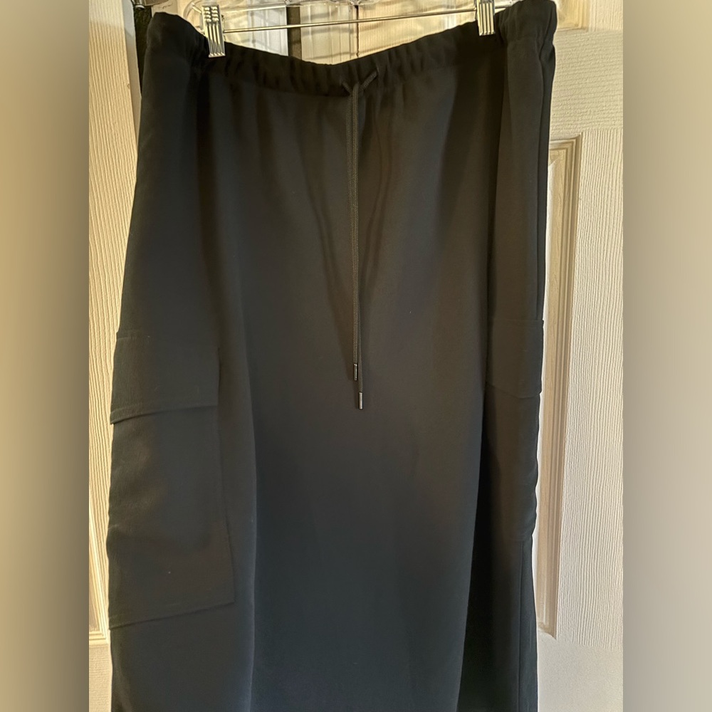 Black Drawstring Skirt-